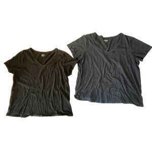 Old Navy Everywear Basic T Shirts Navy Blue Black Bundle Womens Large